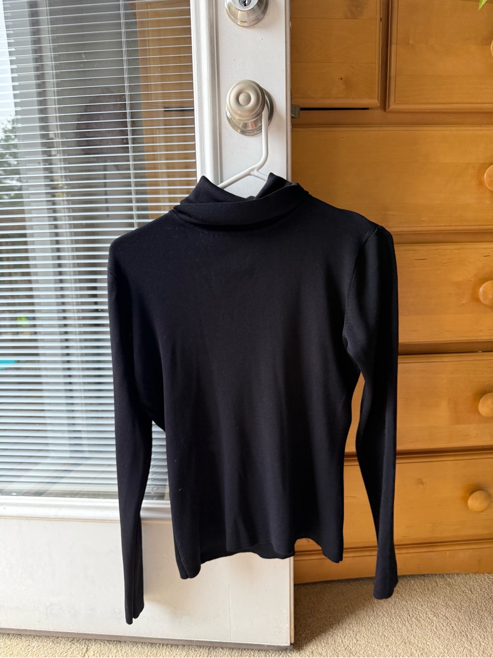 Joseph Black Long Sleeve Turtleneck Sweater
